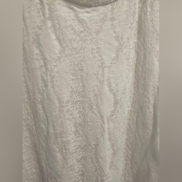 sz XL Express White Boxy‎ Short Sleeve Sheer Snakeskin Print Tee Summer Spring - Picture 6 of 13